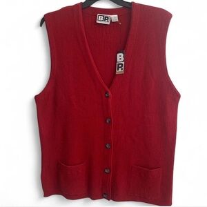 Nordstom BP V-Neck Red Sweater Vest